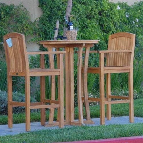 Teak Outdoor Patio Bar Arm Chair – Zaire