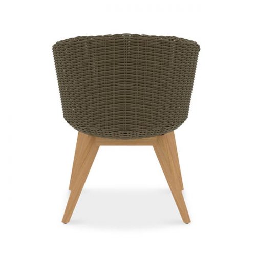 Wicker Teak Outdoor Dining Arm Chair-Breeze