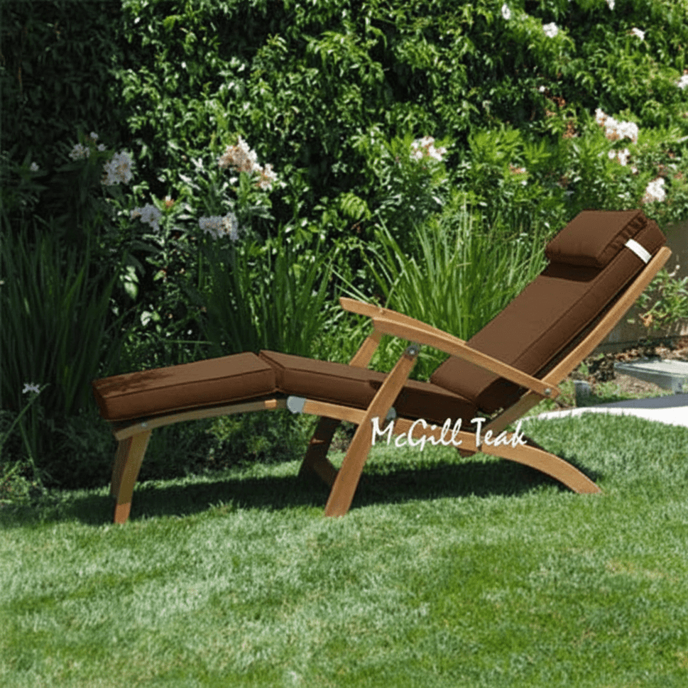 Outdoor Folding Steamer Chair Cushion
