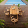 Mid Century Modern Teak Patio Dining Arm Chair - Lara
