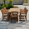 11pc teak double extension dining set Titan Blaze