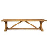 teak 6ft cross legged backless bench