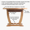 10 feet Teak Outdoor Patio Double Extension Oval Table  Titan