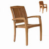 teak stacking chair view 