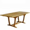 Teak double extension rectangular  dining table Aegean