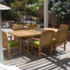 7 pc teak dining set rectangular Aegean and Zaire