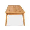 large slats teak mid century modern table 