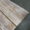 white wash finish close view