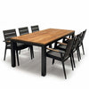 Teak Aluminum Dining set with 6 chairs 