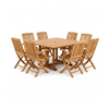 9-Piece Teak Dining Set Studio Shot