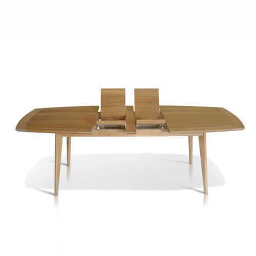 9 Pc Mid-Century Teak Rectangular Double Extension Dining Set- Impression Table with Lara Chairs