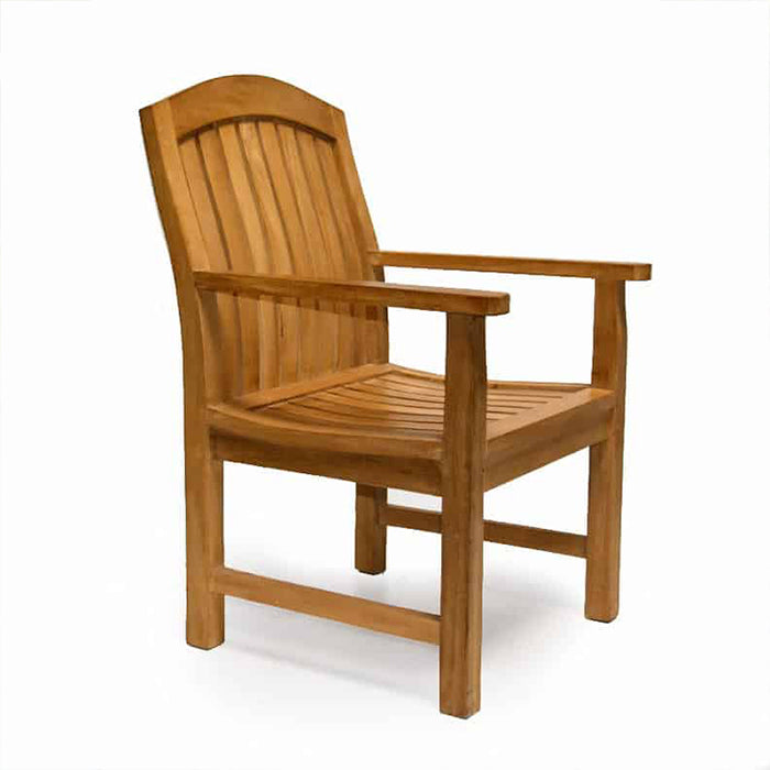 9pc Teak Garden Rectangular Extension Dining Set – Heritage Table and Zaire Arm Chairs