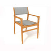 Teak Sling chair in Taupe front view