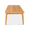 long view wide slats teak dining table Piedra