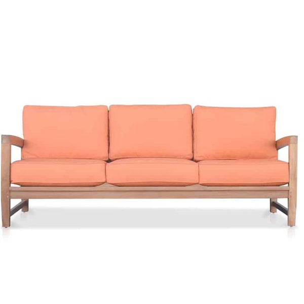 Teak Lounge sofa plush outdoor cushions