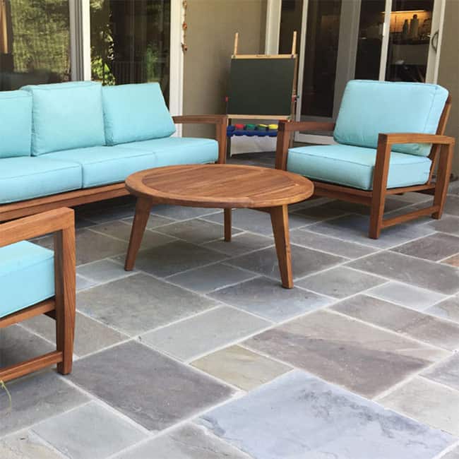 Danish Modern Teak Round Patio Coffee Table – Rohm