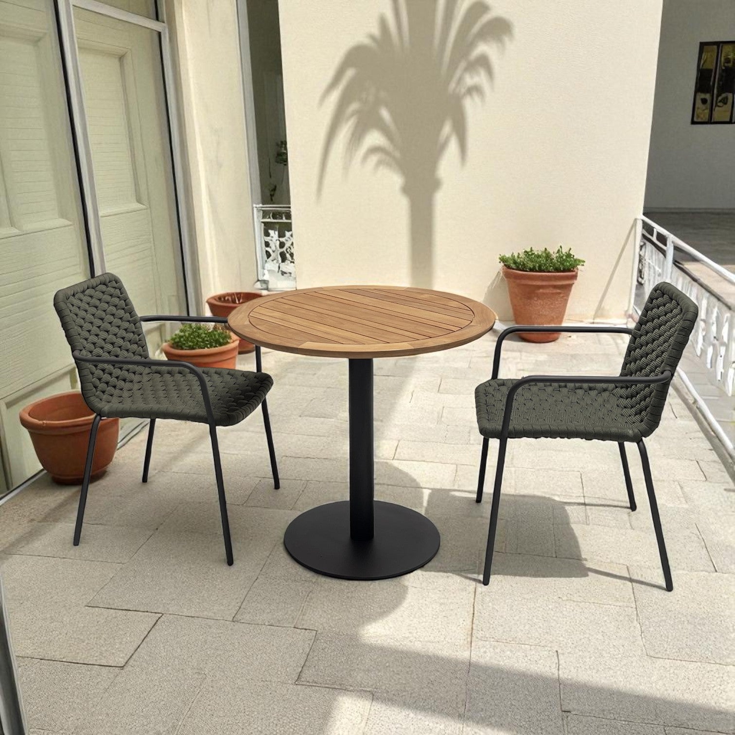 Outdoor Aluminum Rope Arm Chair- Apex