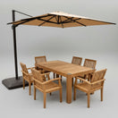 Switch Bromo teak dining table with Blair arm chairs - warehouse sale set 2 image