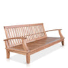 Teak wood front view teak three seater frame