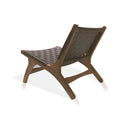 Switch low profile Teak fabric woven chair  back view 2 image