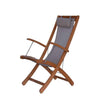 Teak sling reclining deck chair – Cruze