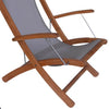 Teak sling reclining deck chair – Cruze