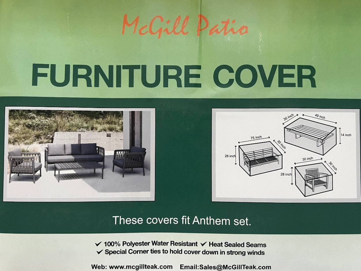 Set of outdoor covers anthem collection deep seat