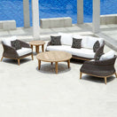 Switch Modern Teak Round Patio Coffee Table – Piedra 2 image