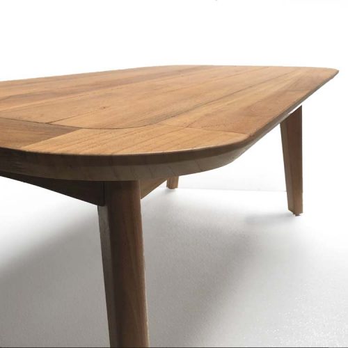 Mid Century Teak Outdoor Modern 47 inch Rectangle Coffee Table – Impression
