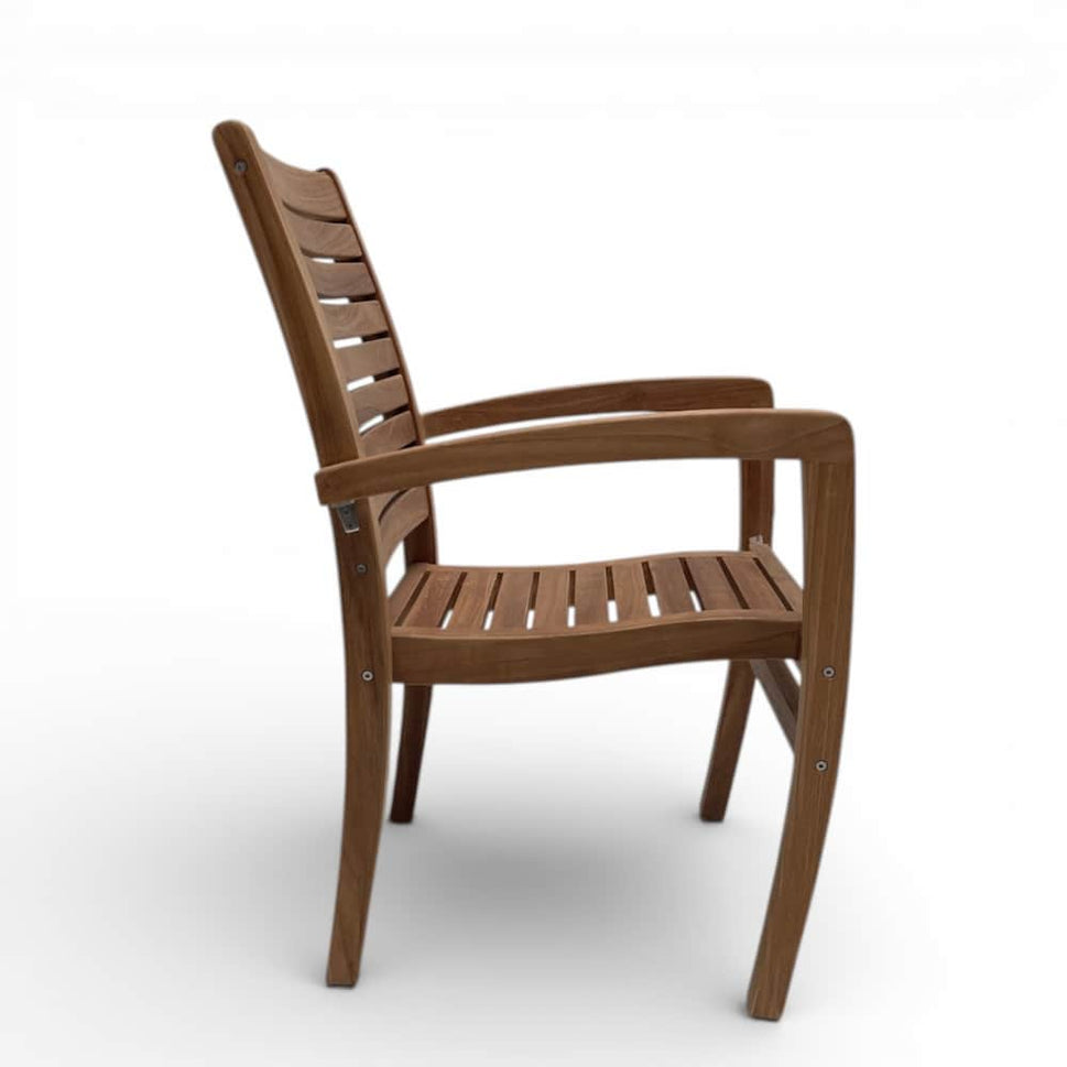 11pc Teak Mid Century Outdoor Dining Set – Olga 10ft Extension Table & Jakarta Chairs
