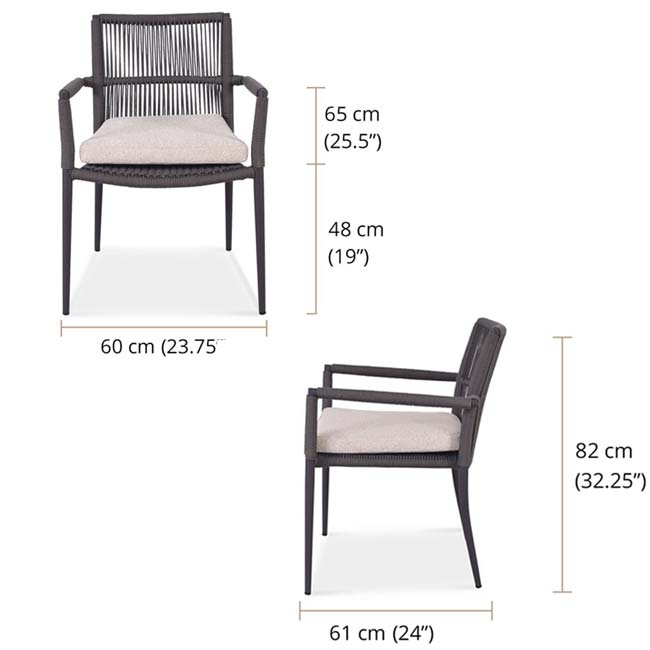 9 Pc Aluminum Patio Dining Set – Raven table June stacking chair