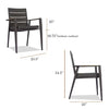 7 Pc Aluminum Outdoor Round Dining Set -Aarhus