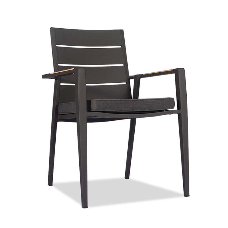 9 Pc Aluminum Patio Dining Set – Raven Extension Table & Keto Stacking Chairs | Seats 8