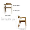 Teak_mid_century_modern_dining_chair_round_back dimensions