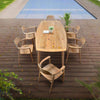 7 feet Scandinavian Teak Patio Rectangular Dining Table  Impression