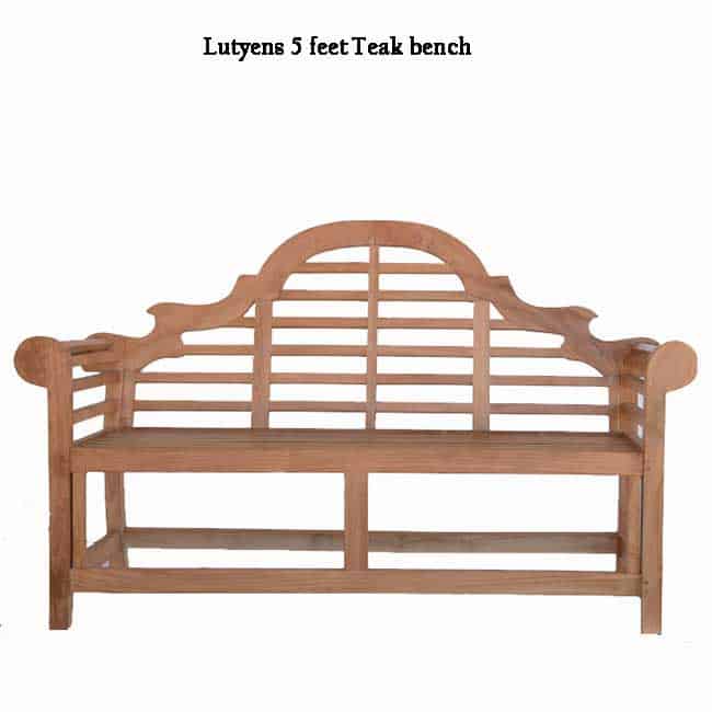 5 feet Teak Wood Garden Bench – Lutyens