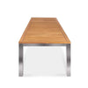 9 Pc Stainless Steel Teak Dining Extension Table  Signature & Alzetta Chairs