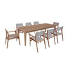 9pc Mid-Century Teak Table Set -Piedra Table and Danish Chairs
