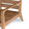 Closer image of three seater sofa curved arm