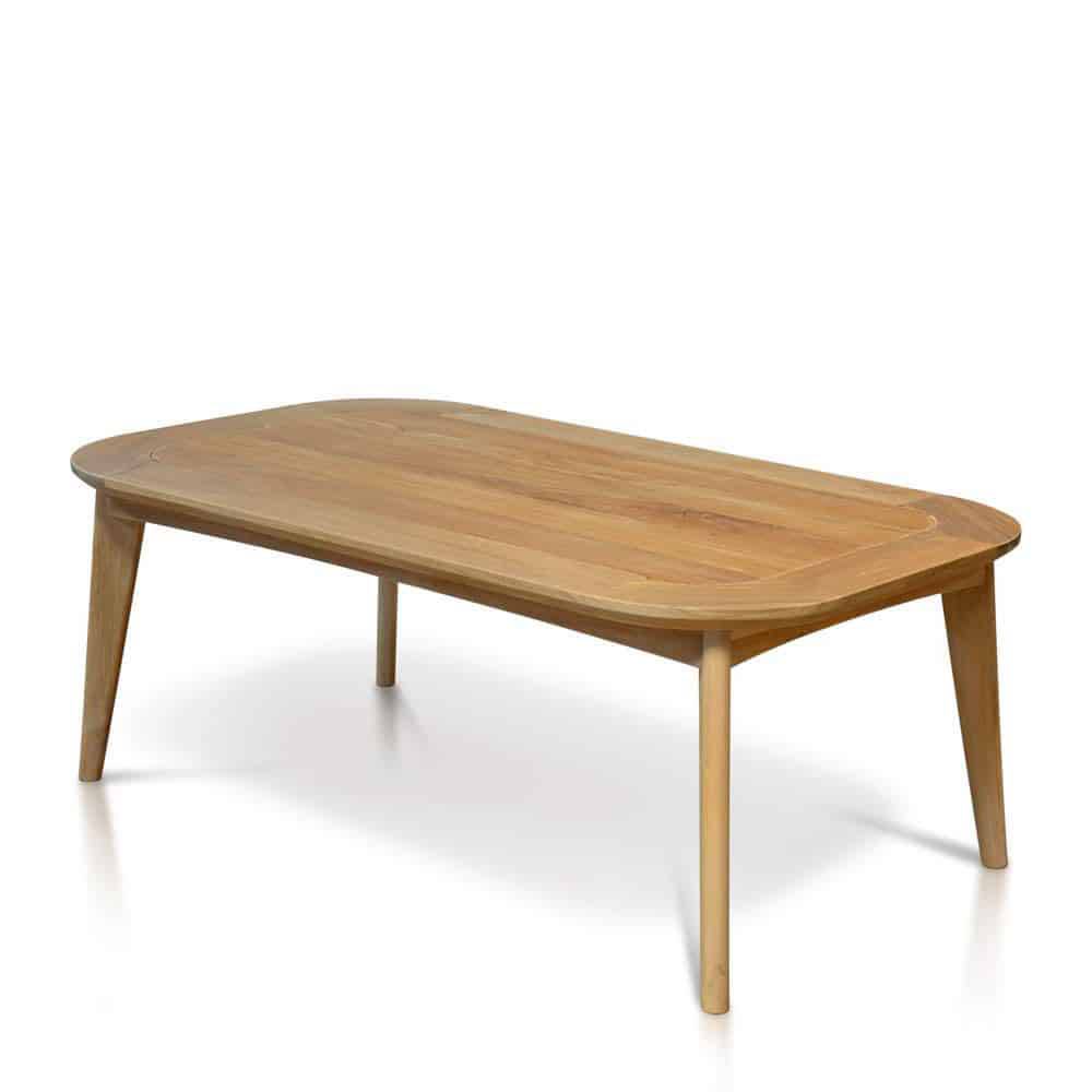 Midcentury Modern Teak Outdoor 51 inch Rectangle Coffee Table – Impression