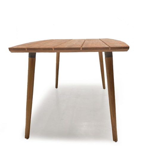 Mid century Modern Large Rectangle Outdoor Teak Dining Table  |  Lara