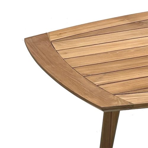 8.5ft Mid century Teak Outdoor Rectangular Extension Dining Table – Impression