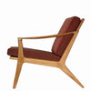 Bergen lounge club  teak chair  with outdoor fast dry cushion side view 