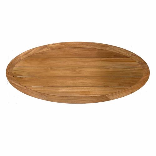 Midcentury Teak Outdoor Modern Oval Coffee Table – Impression