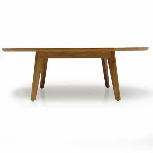Midcentury Teak Outdoor Modern Oval Coffee Table – Impression