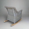wicker outdoor chair back view