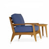 Teak deep seat chair with end table