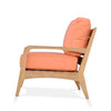 Teak deep seat chair with cushion- side view