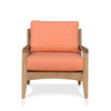 Teak lounge deep seat chair with thick cushion