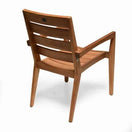 Switch 9 pc Mid-Century Teak Table Dining Set – Rectangular Table with Stacking Chairs- Olga 2 image
